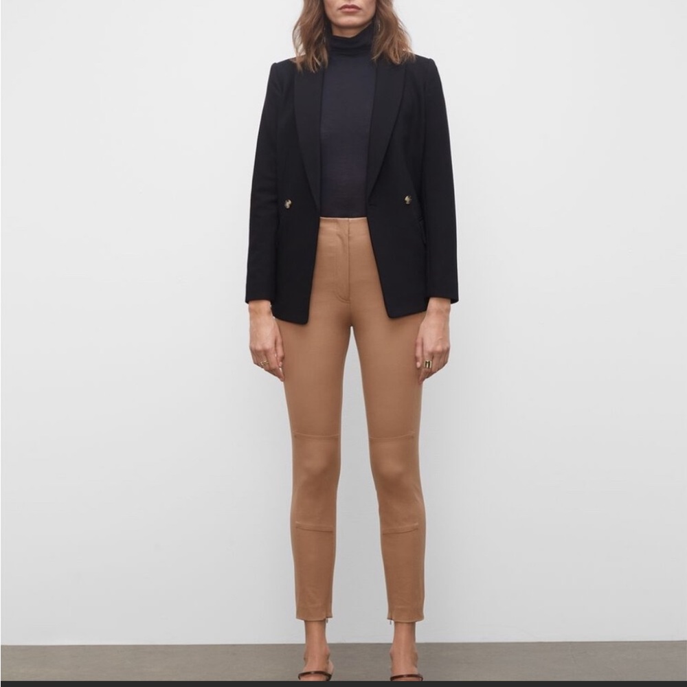 Club Monaco Slim Seam Detail Trousers, Camel Size 2